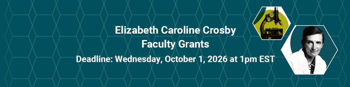 Crosby Faculty Grants Deadline: Wed. October 1, 2026 at 1pm, EDT